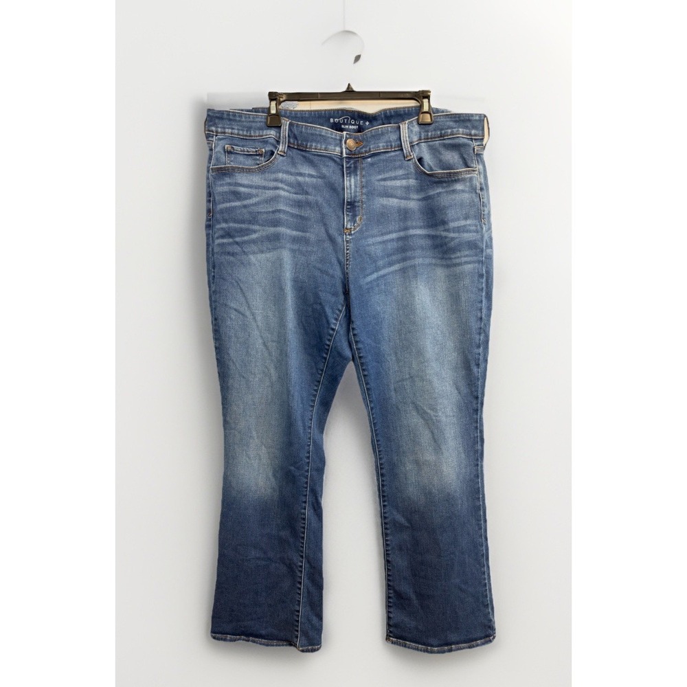 Boutique+‎ Slim Bootcut Jeans Womens 20W Medium Wash Stretch Denim 42X32
